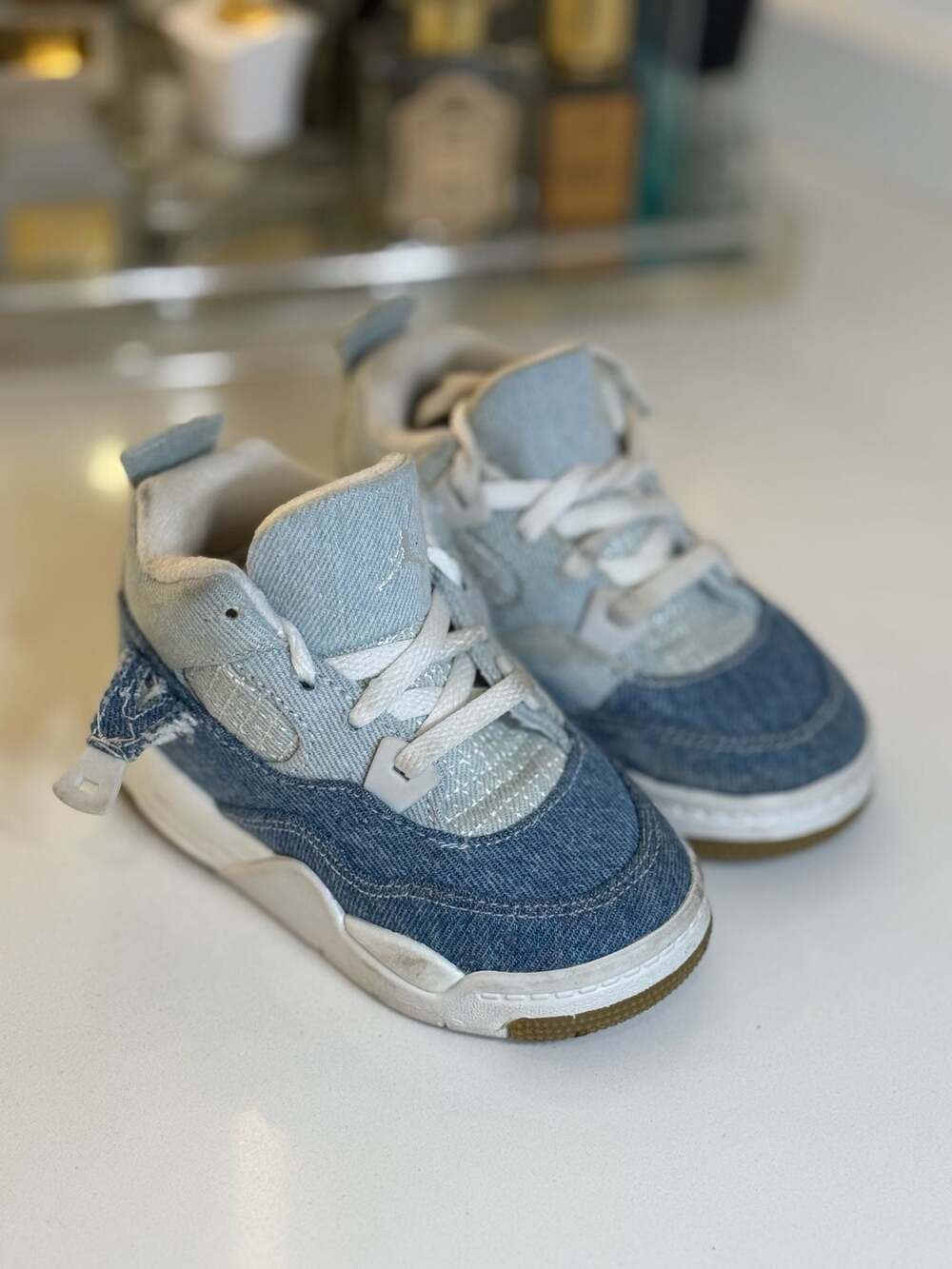 Jordan 4 Retro Tex 'Worn Blue' Toddler Shoes Sz 7C